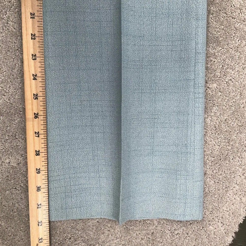 Johnny Carson Suit Mens 41R 35W 31L Light Blue Windowpane 70s Style Retro Kitsch